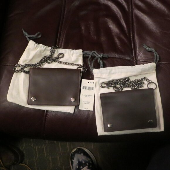 2 duluth trading chain leather biker wallets new with tags - Picture 1 of 4